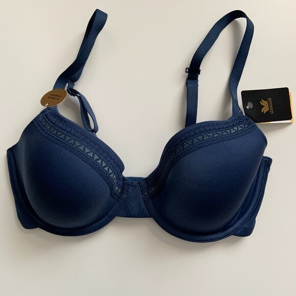 Wacoal Perfect Primer Contour Underwire T-Shirt Bra Convertible Blue 32DD - Picture 2 of 8